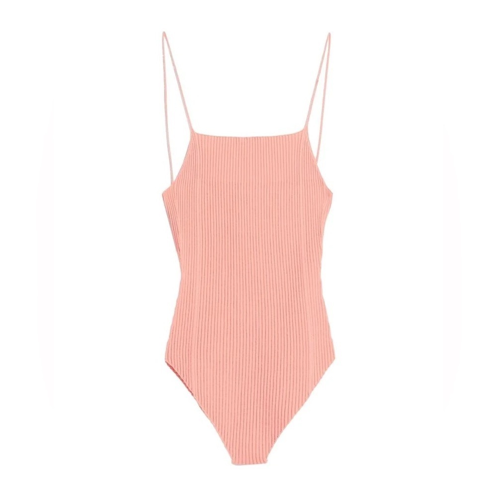 Aritzia Wilfred Annecy Bodysuit in Peach Coral